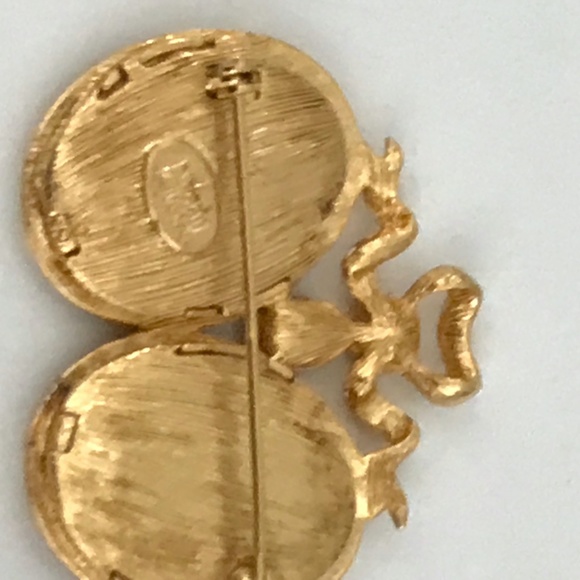 Rare VINTAGE © JOAN RIVERS GOLDEN BROOCH PIN 1980s - Picture 5 of 5